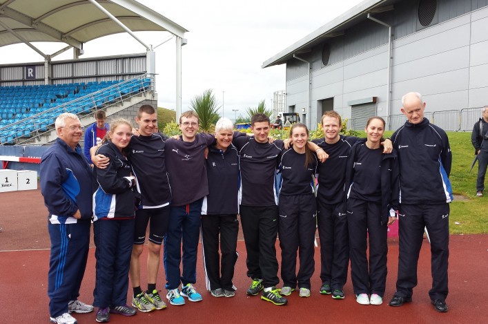 Scotland team of Para athletes at Mencap Champs in July 2014