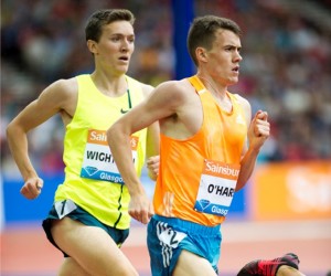 Chris O'Hare and Jake Wightman at Hamdpen in 1500m race