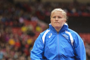 Hammer thrower Susan McKelvie at Hampden