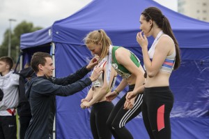 Chris O'Hare presents medals at Aberdeen