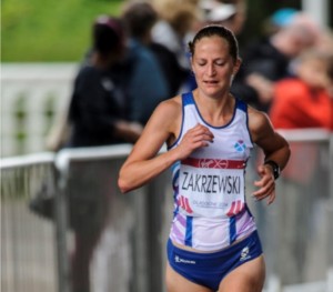 Joasia Zakrzewski at the glasgow 2014 marathon