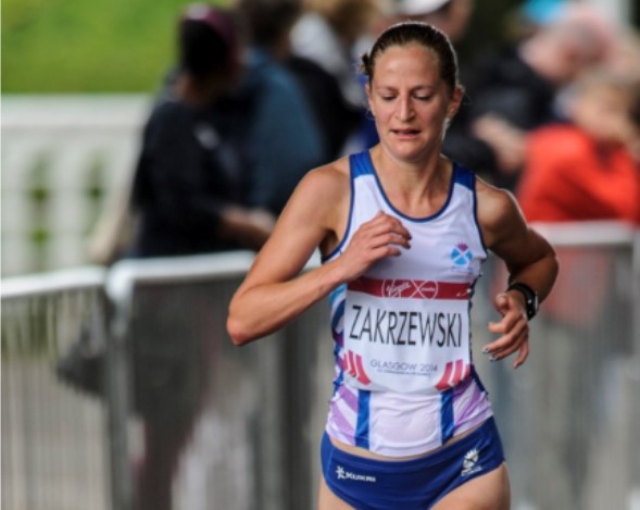 Joasia Zakrzewski at the glasgow 2014 marathon